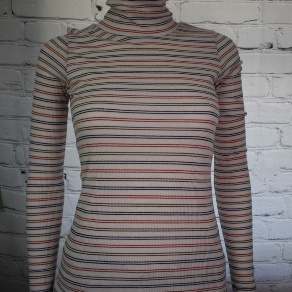 Copacetic Striped Turtle Neck - Picture 2 of 4